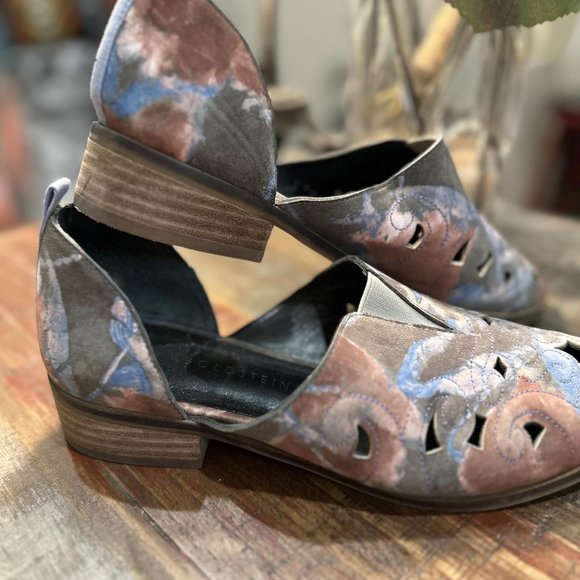 Lori Goldstein Collection Perforated Western Slip On Shoe Floral Sz 9 - Picture 3 of 7